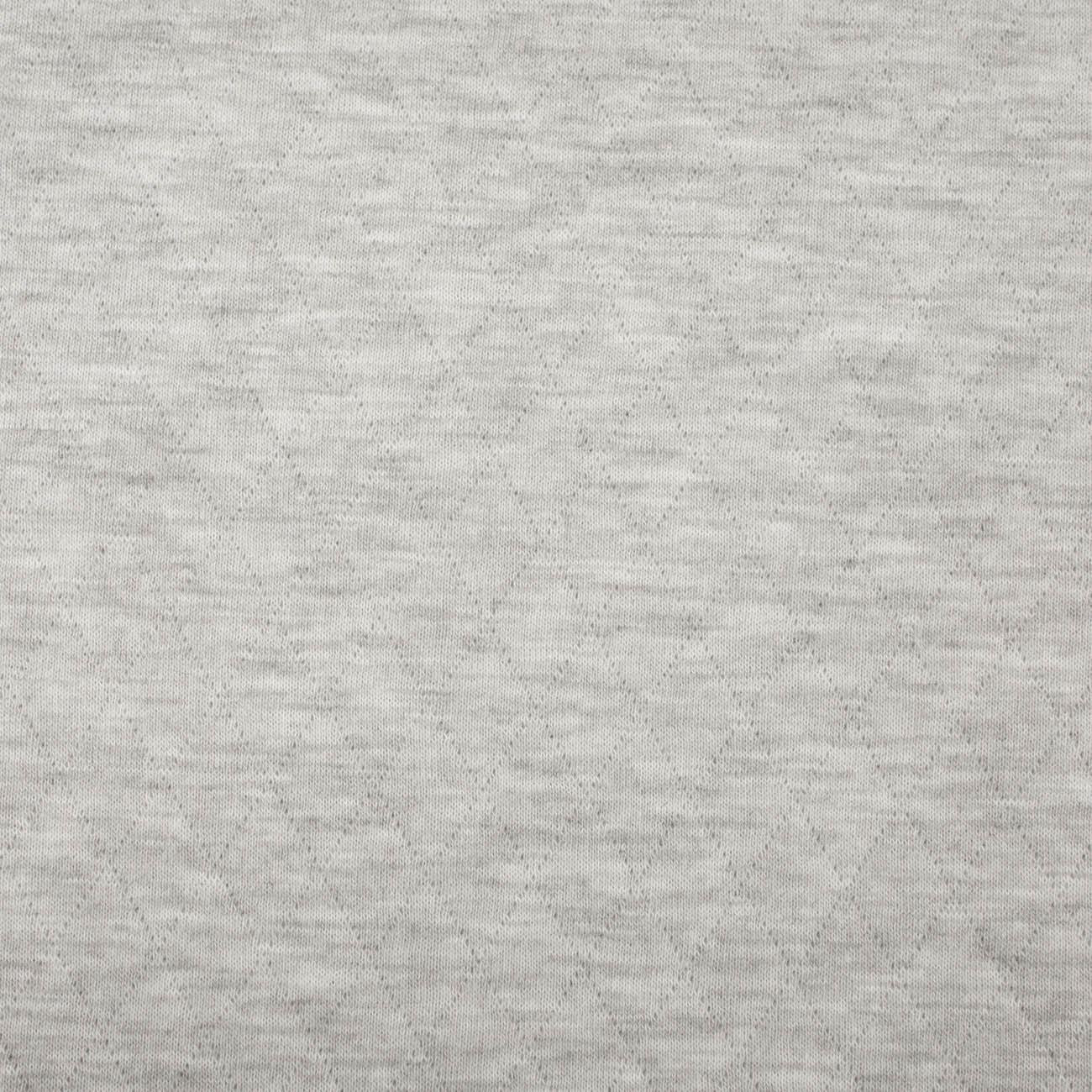 MELANGE LIGHT GRAY - quilted knitted fabric