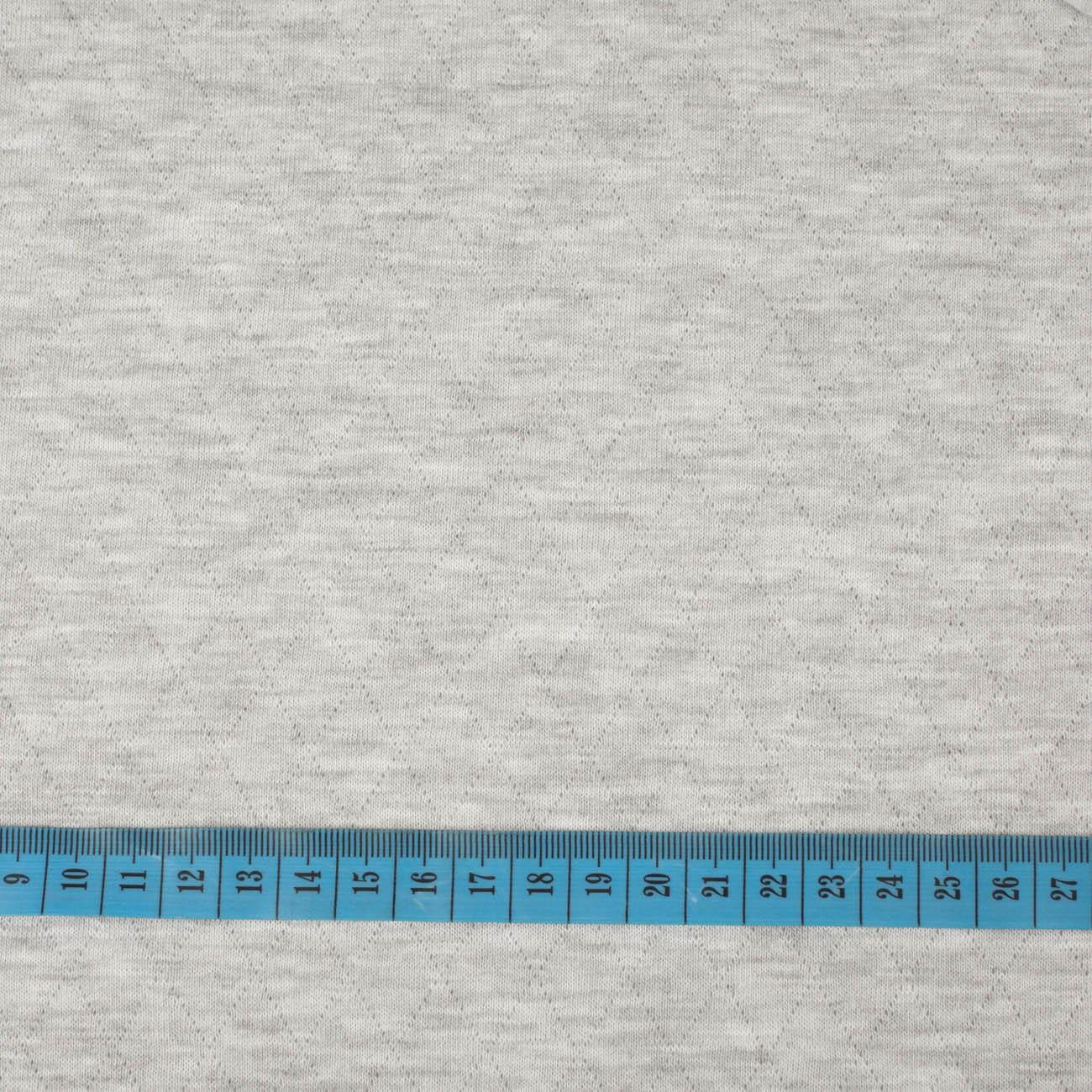 MELANGE LIGHT GRAY - quilted knitted fabric