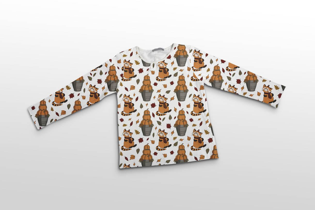 RED PANDAS AND PUMPKIN SNOWMEN / white (RED PANDA’S AUTUMN)