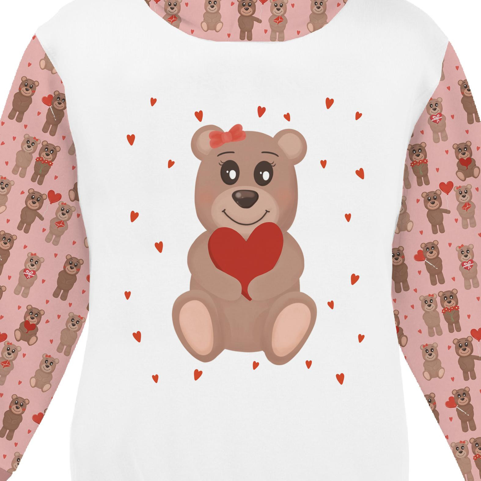 KID'S HOODIE (ALEX) - MRS. BEAR (BEARS IN LOVE) - sewing set