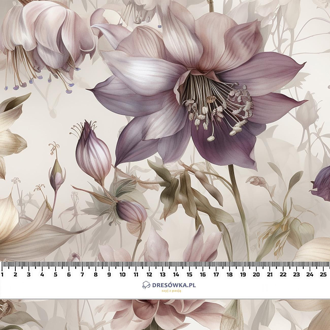 PASTEL FLOWERS WZ.2 - viscose woven fabric