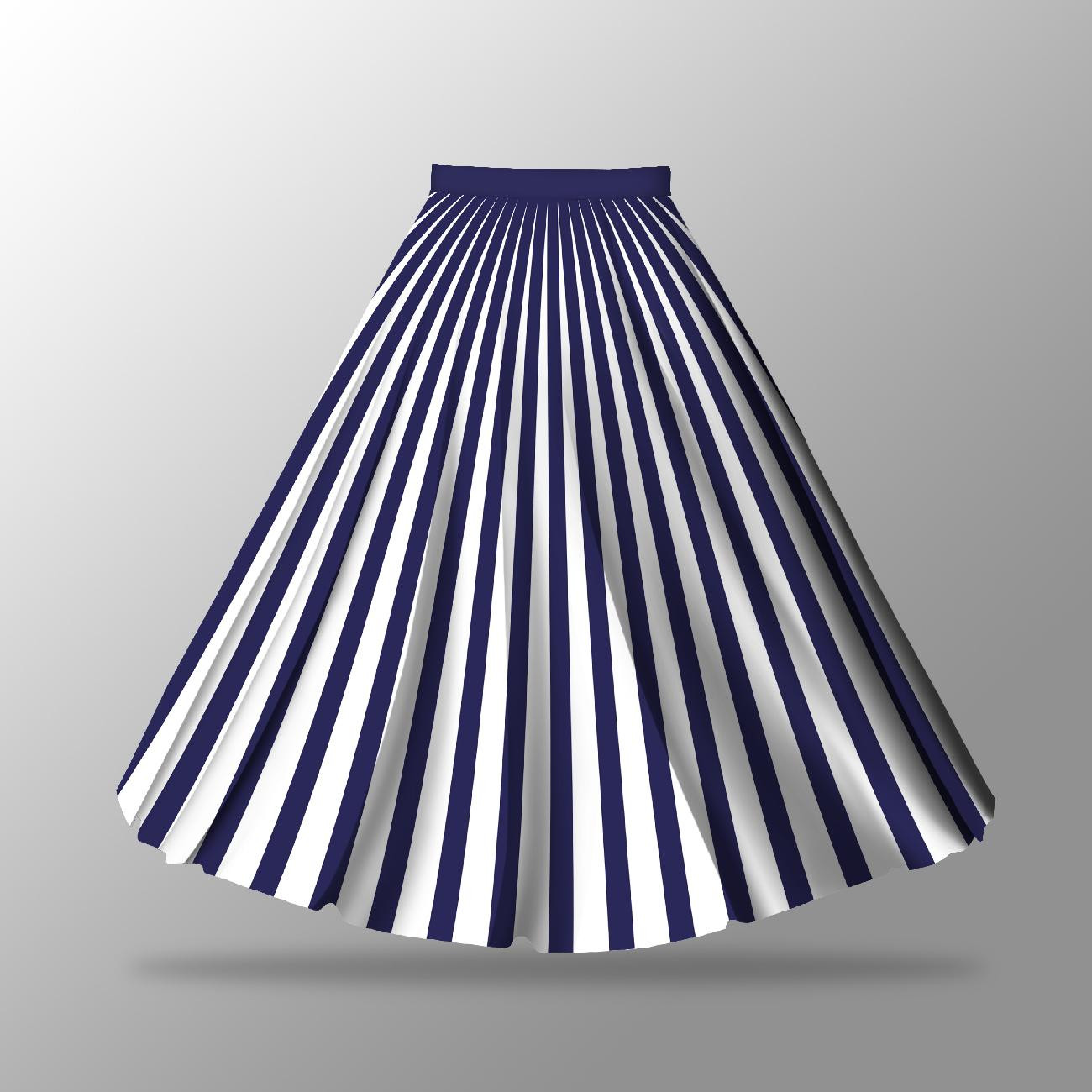 STRIPES - skirt panel "MAXI" - Viscose jersey