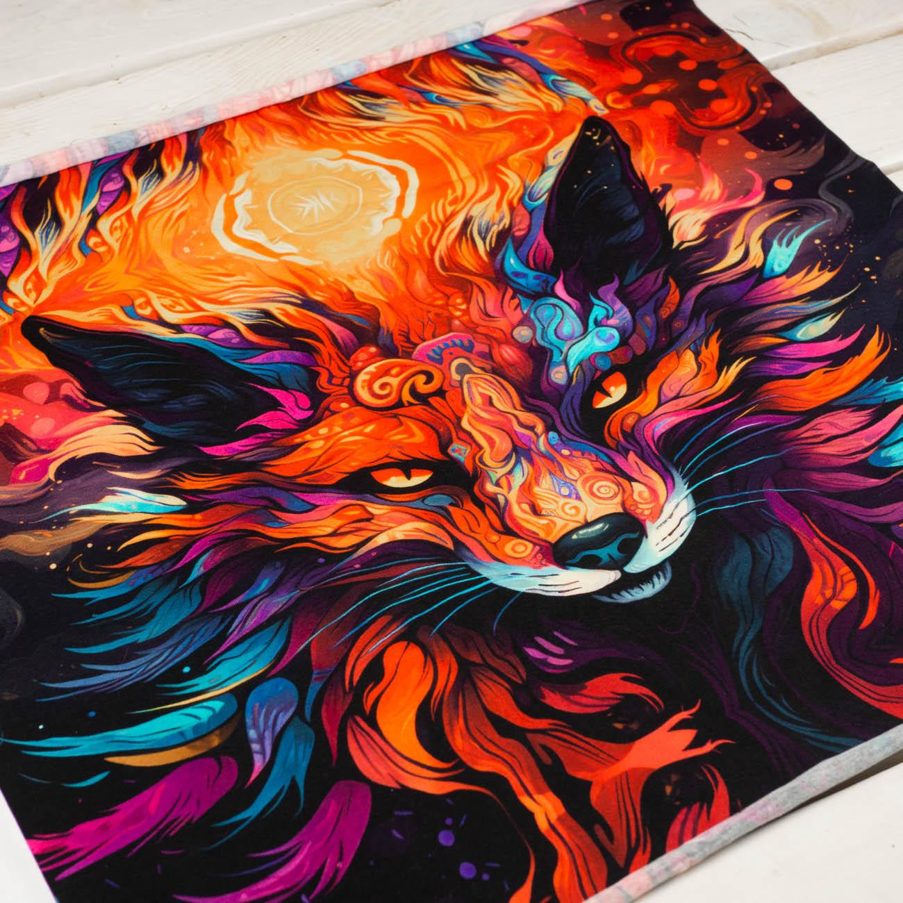 COLORFUL FOX - PANEL (60cm x 50cm) SINGLE JERSEY