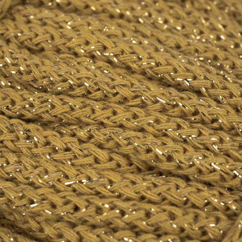 Strings cotton 3mm - mustard with gold thread