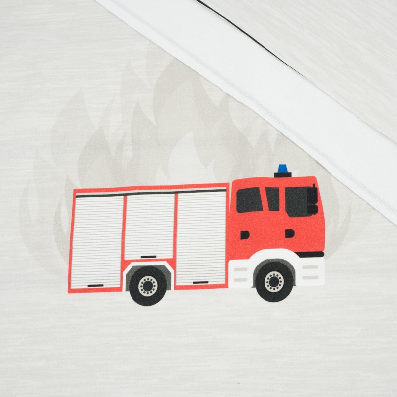 FIRE TRUCK - panel looped knit 
