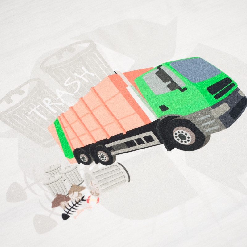 GARBAGE TRUCK - panel looped knit 