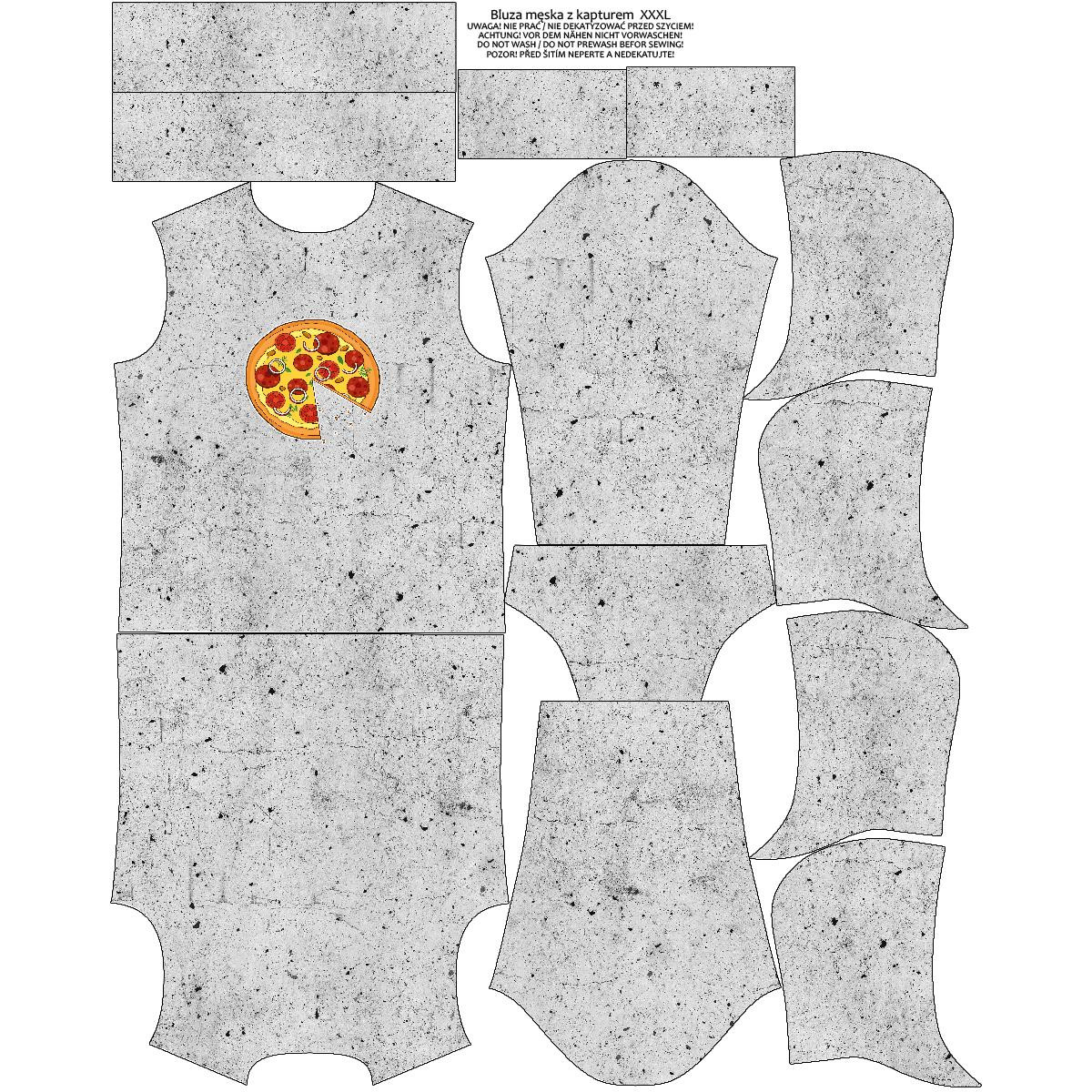 MEN’S HOODIE (COLORADO) - PIZZA - sewing set