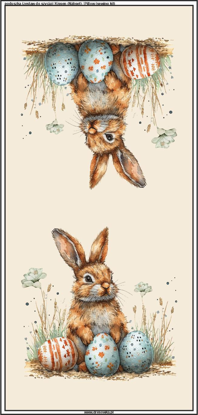 PILLOW 45X45 - HAPPY EASTER wz.4 - Panama 220g - sewing set