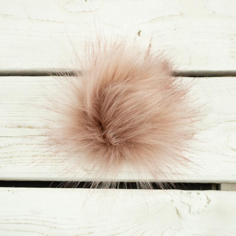 Eco fur pompom 9cm - rose quartz