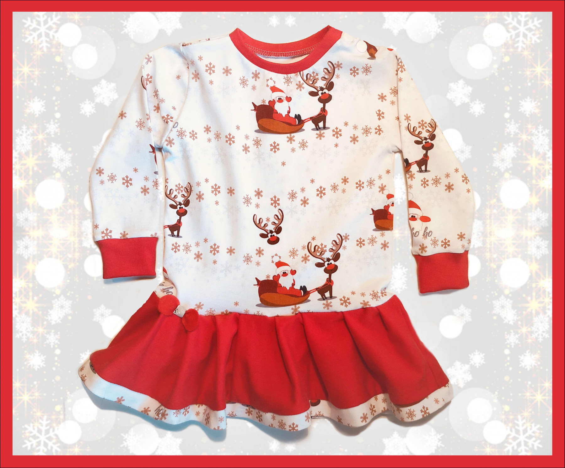 SANTA’S CARRIAGE / white - looped knit 