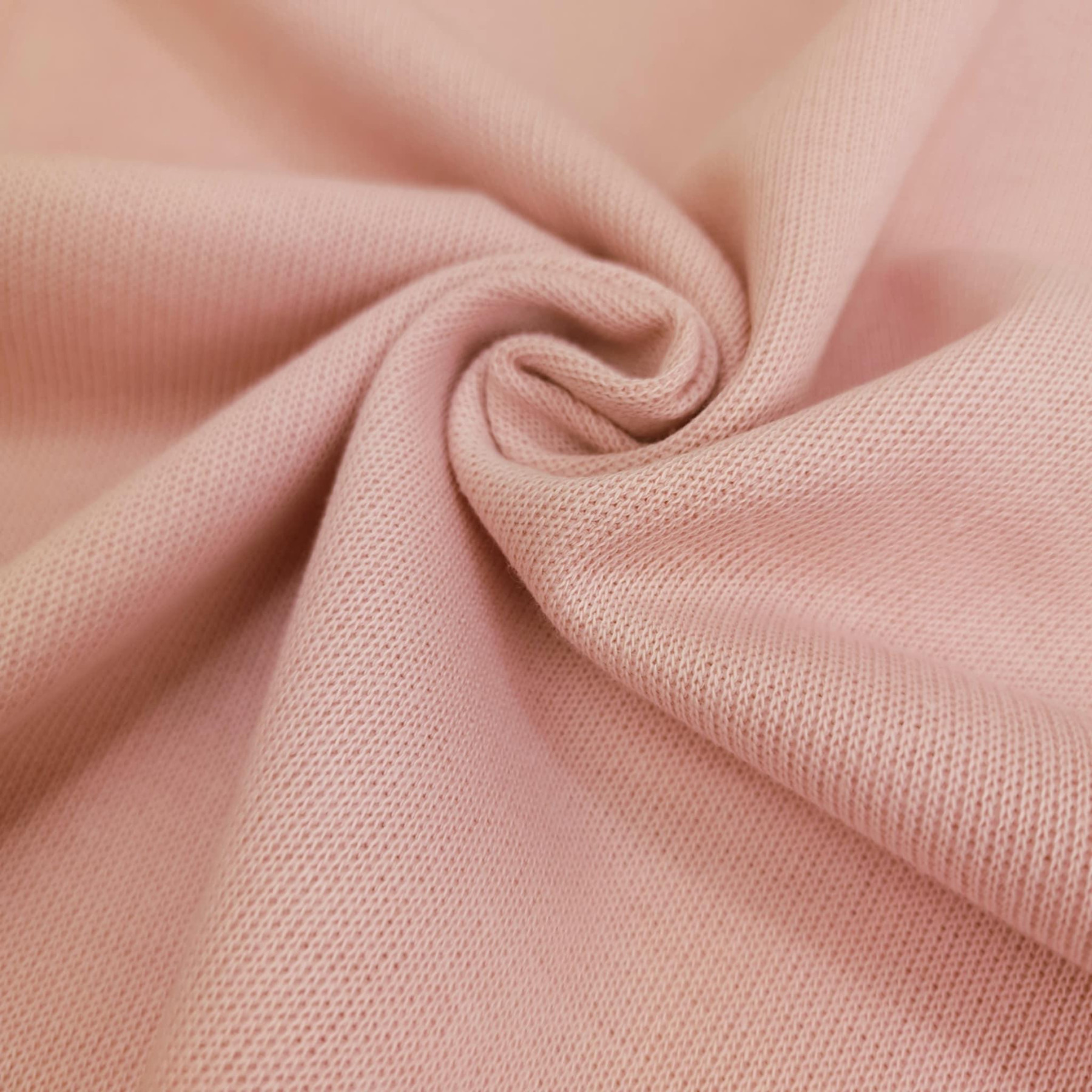 Exclusive Sweater-Knit Sweatshirt Fabric "Margot" - MUTED PINK (D-54)