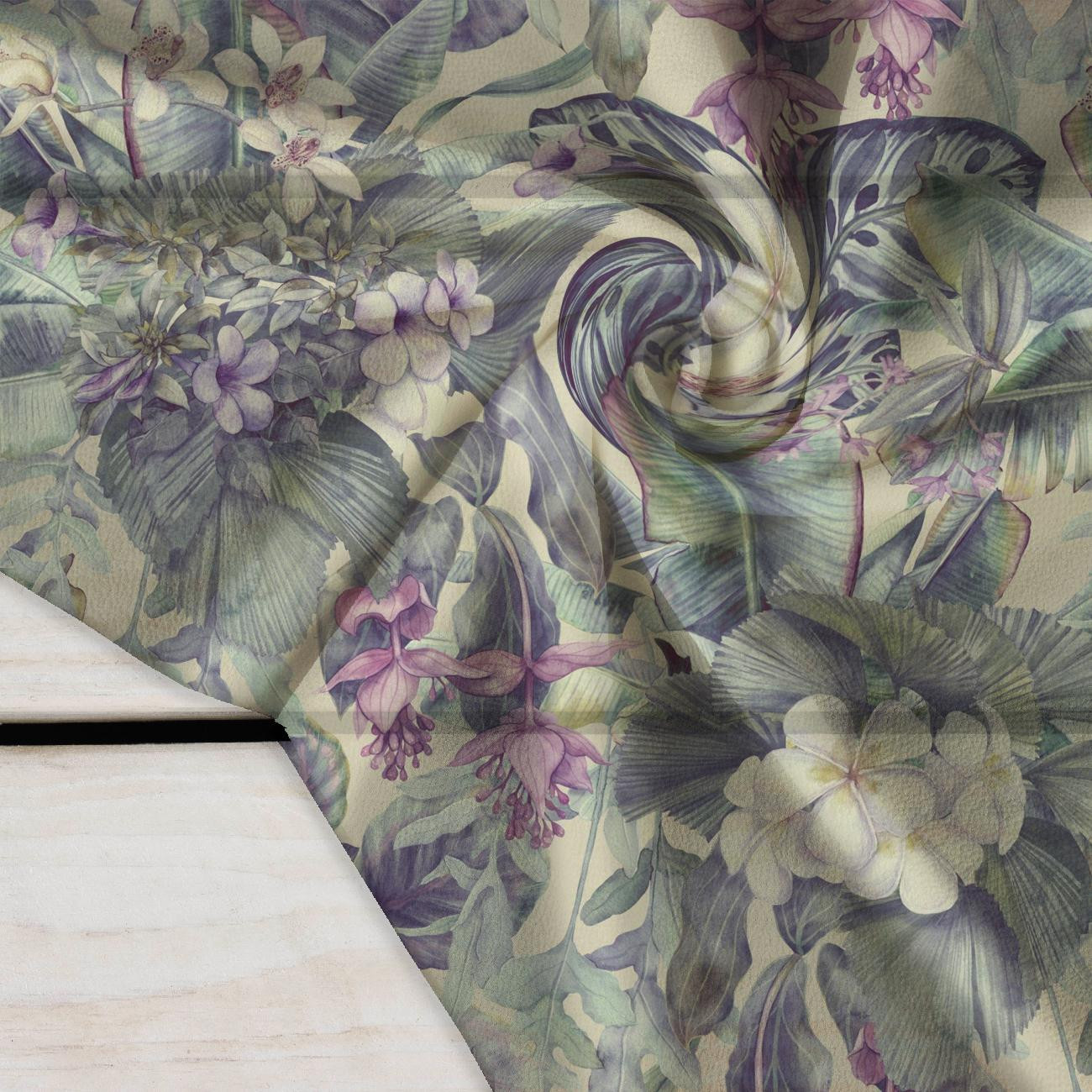 PURPLE FLORAL - Crepe