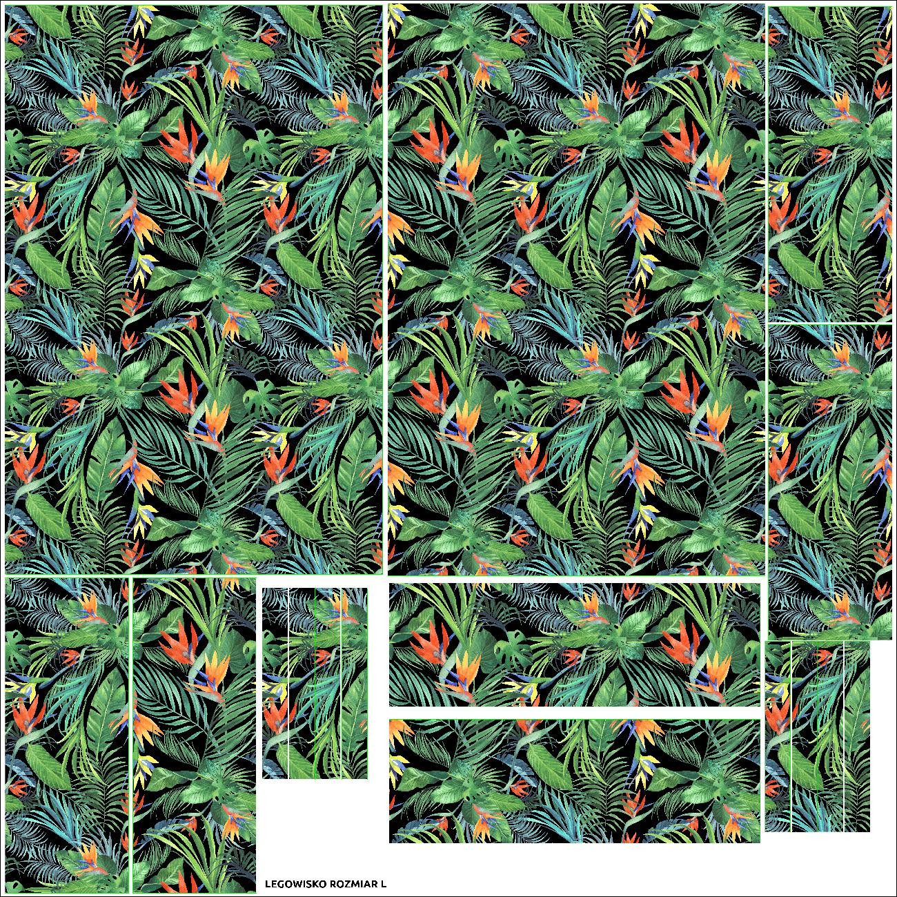 ANIMAL BED - PARADISE JUNGLE / black - sewing set