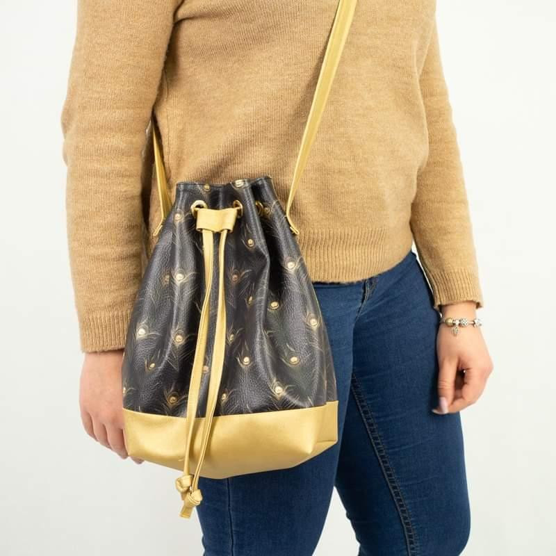 BUCKET BAG - GOLDEN PEACOCK EYES