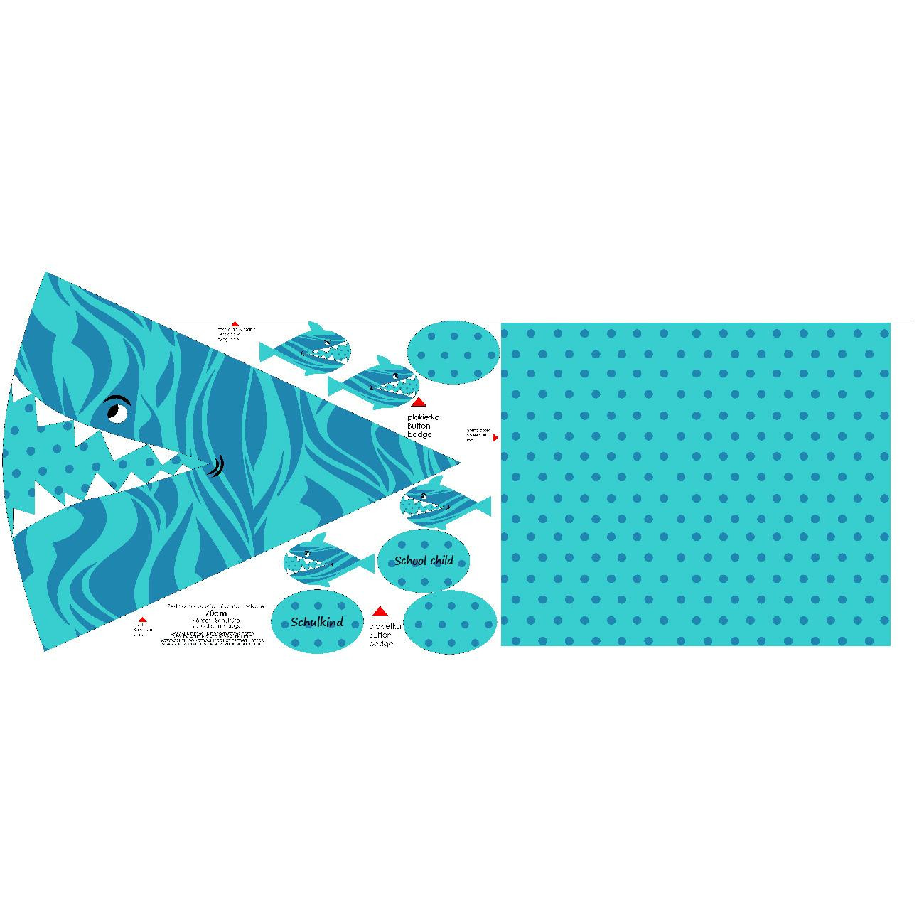 First Grade Candy Cone - SHARK - sewing set