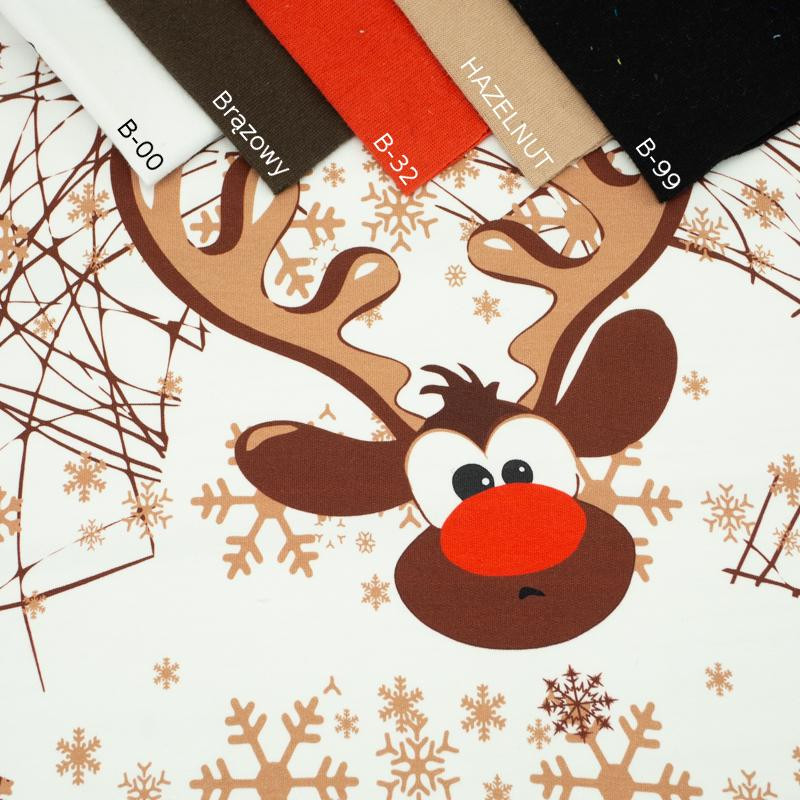 REINDEER / brown M (50cm x 60cm) - panel single jersey TE210