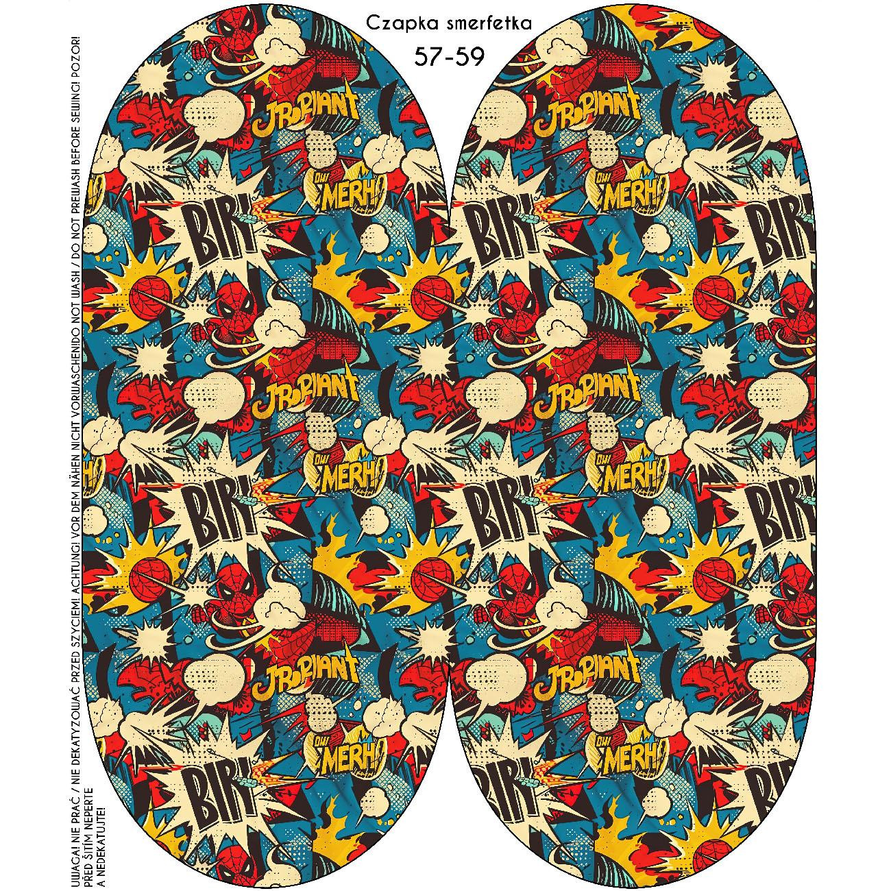 "Beanie" cap - RETRO COMICS PAT.1 / Choice of sizes