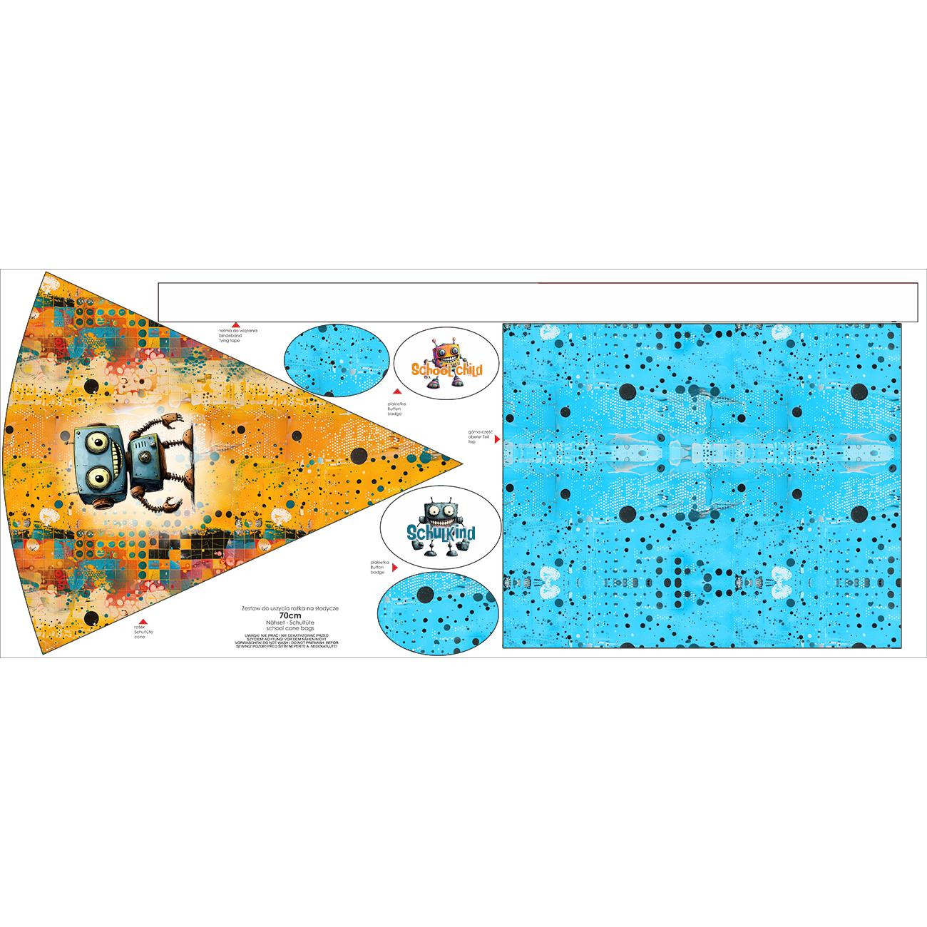 First Grade Candy Cone - ROBOT PAT.6 - sewing set