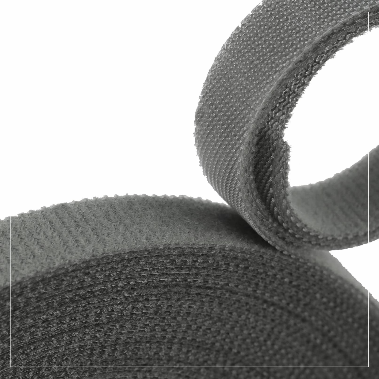 Nylon Velcro Hoop Tape 20 mm complet - DARK GREY