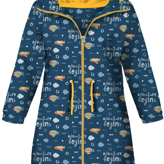 KIDS PARKA (ARIEL) - PLANES / dark blue (ADVENTURE BEGINS) - softshell