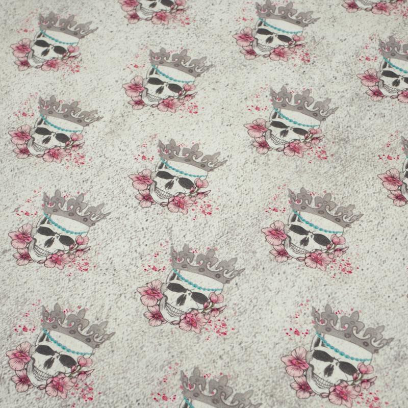 SKULL QUEEN - single jersey with elastane TE210