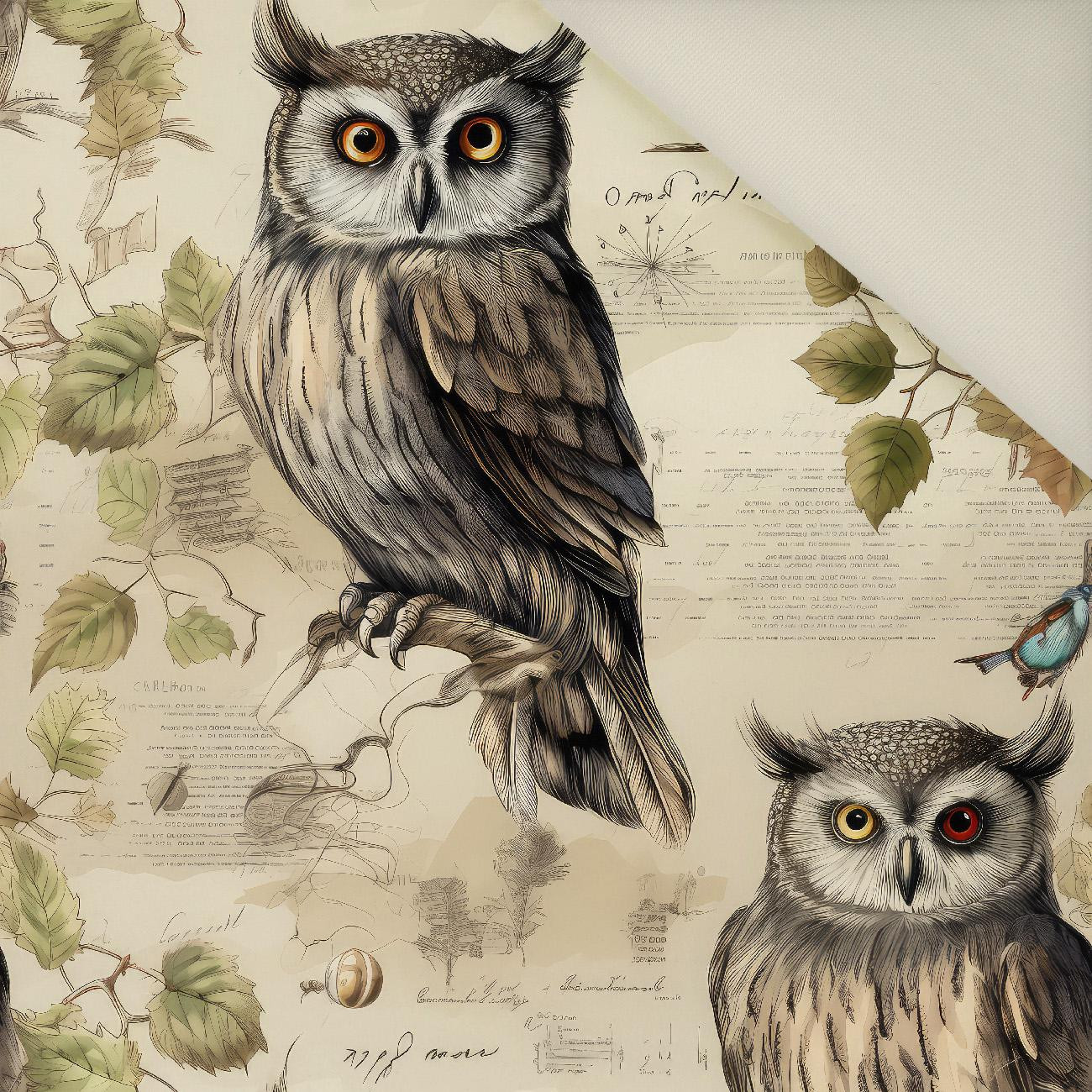 PASTEL BIRDS PAT. 4 (OLW)- Upholstery velour 