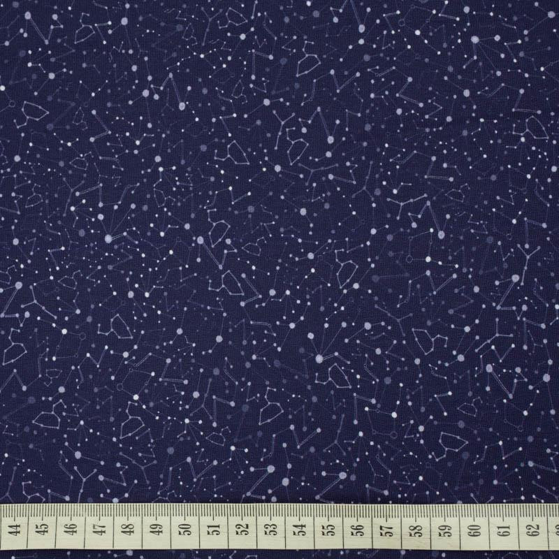 CONSTELLATION OF STARS ( GALAXY ) / dark blue - looped knit 