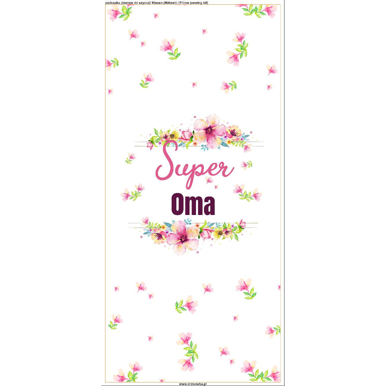 PILLOW 45X45 - SUPER OMA - sewing set