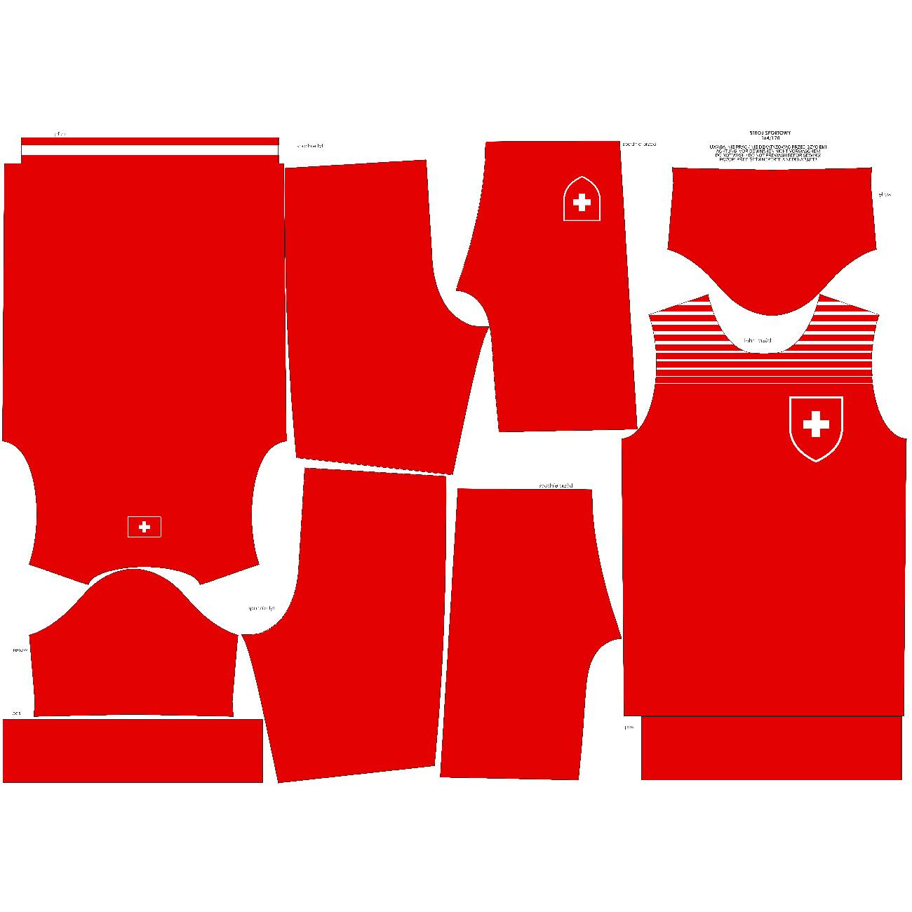 Children's sport outfit "PELE" - SWITZERLAND - sewing set 