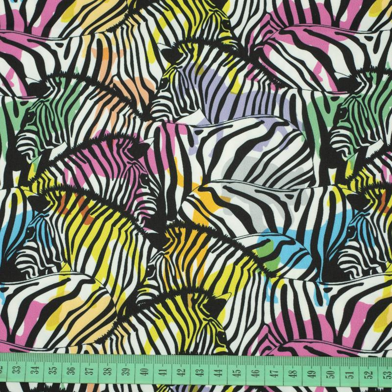 RAINBOW ZEBRAS no. 2 - quick-drying woven fabric