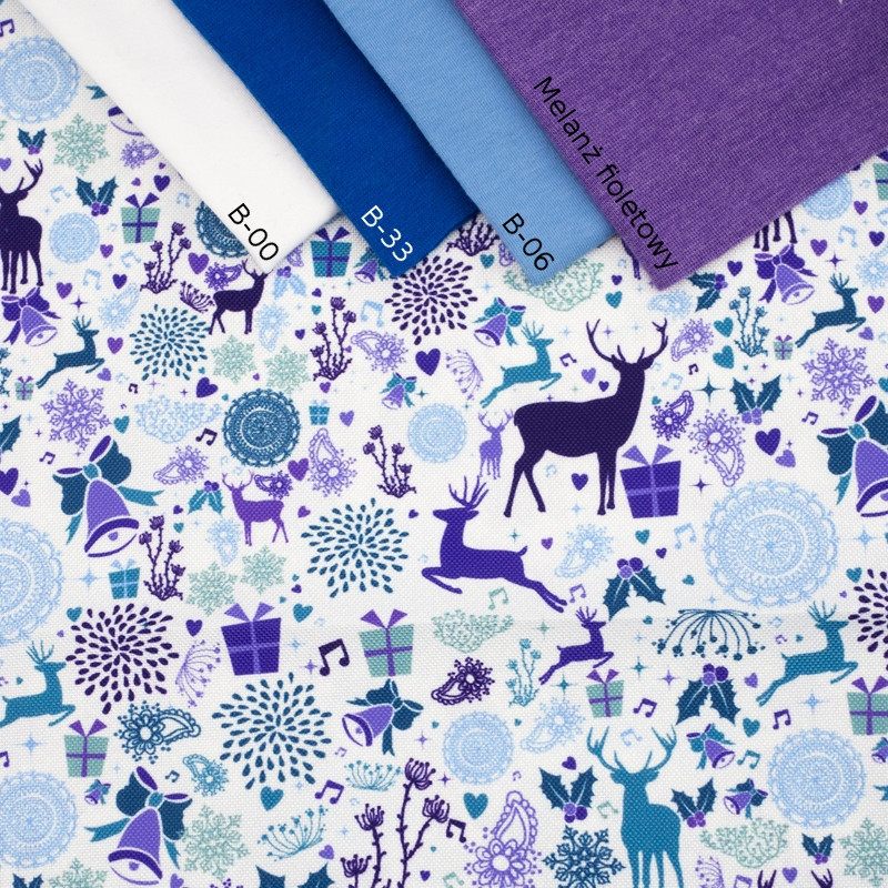 VIOLET DEERS - Waterproof woven fabric