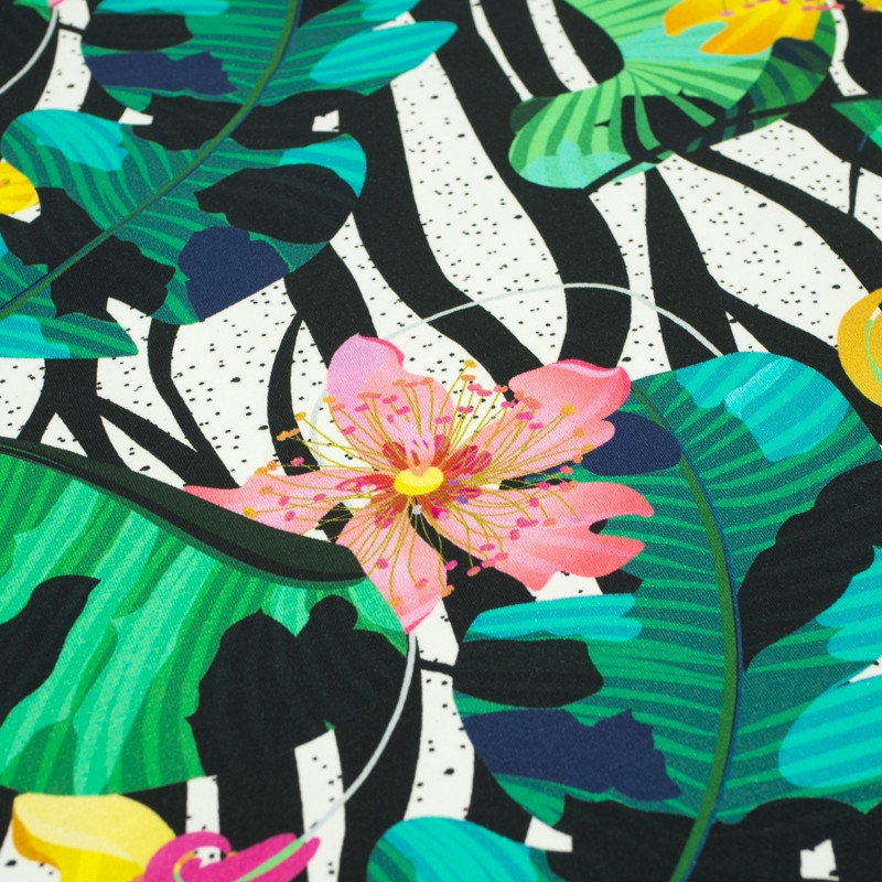 TROPICAL LILIES - Viscose jersey WE210