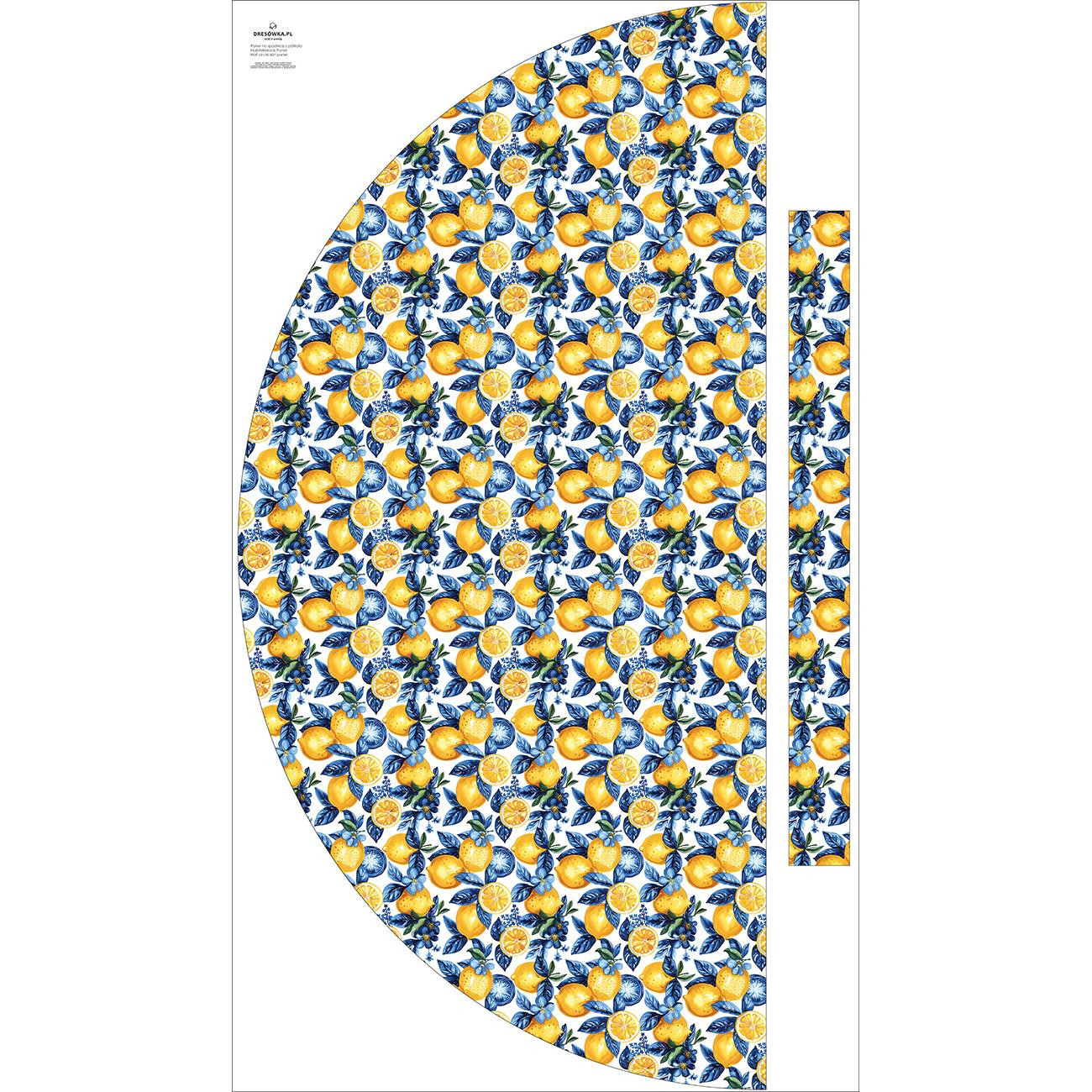 Skirt panel "MAXI" - crepe/ TUTTI FRUTTI PAT.16