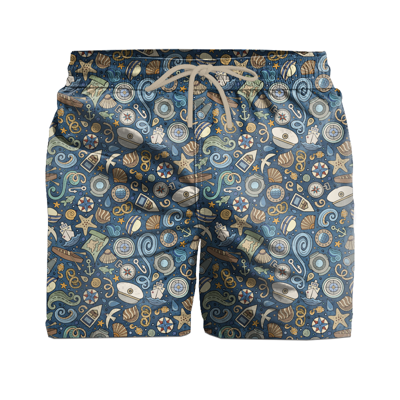 Men's swim trunks - IN THE SEA - sewing set