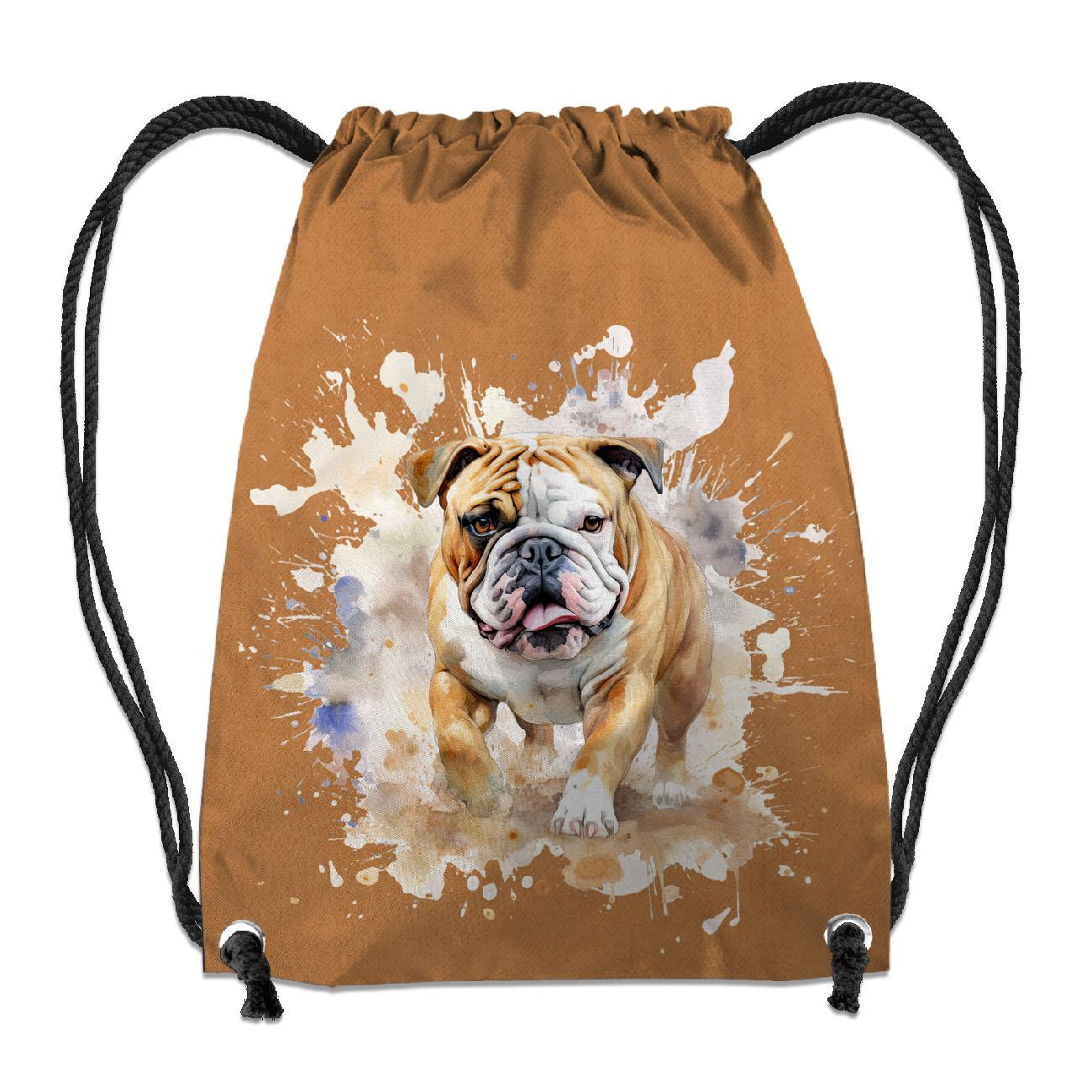 GYM BAG - WATERCOLOR BULLDOG - sewing set