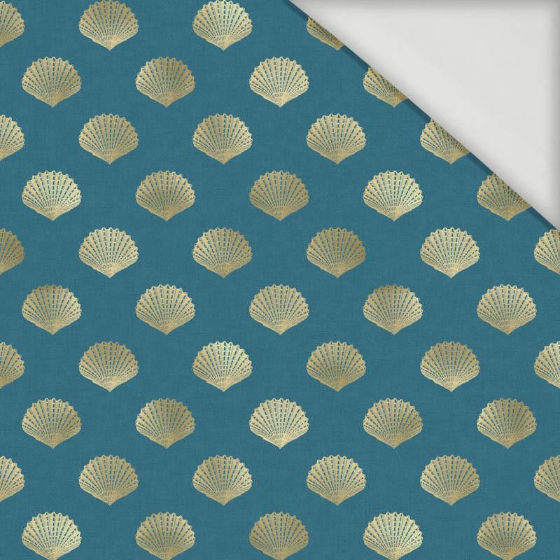 GOLDEN SHELLS (GOLDEN OCEAN) / sea blue - Viscose jersey