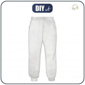 KID'S JOGGERS  "ROBIN" (98/104) - WHITE - sewing set 