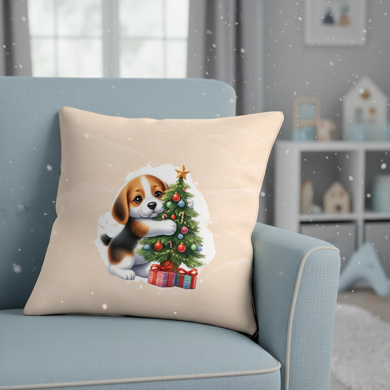 WINTER ANIMALS wz.15 - panel (60cm x 50cm) looped knit