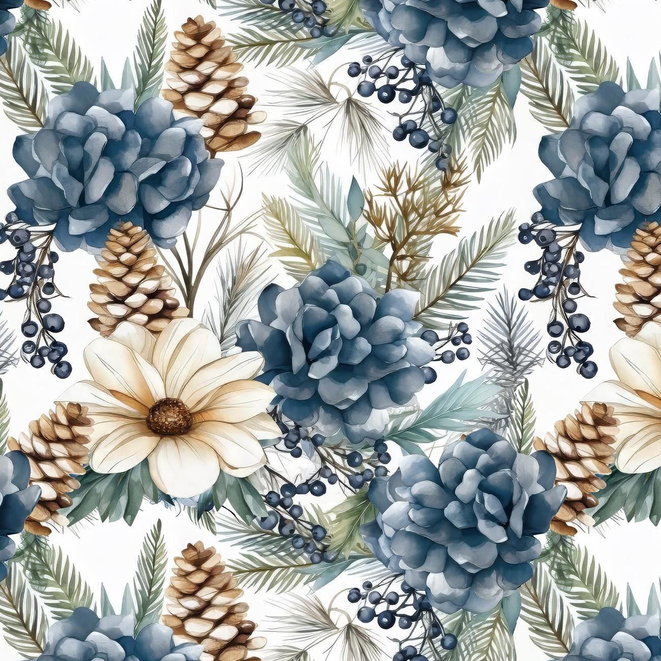 WINTER FLOWERS WZ.10 - brushed knitwear with elastane ITY