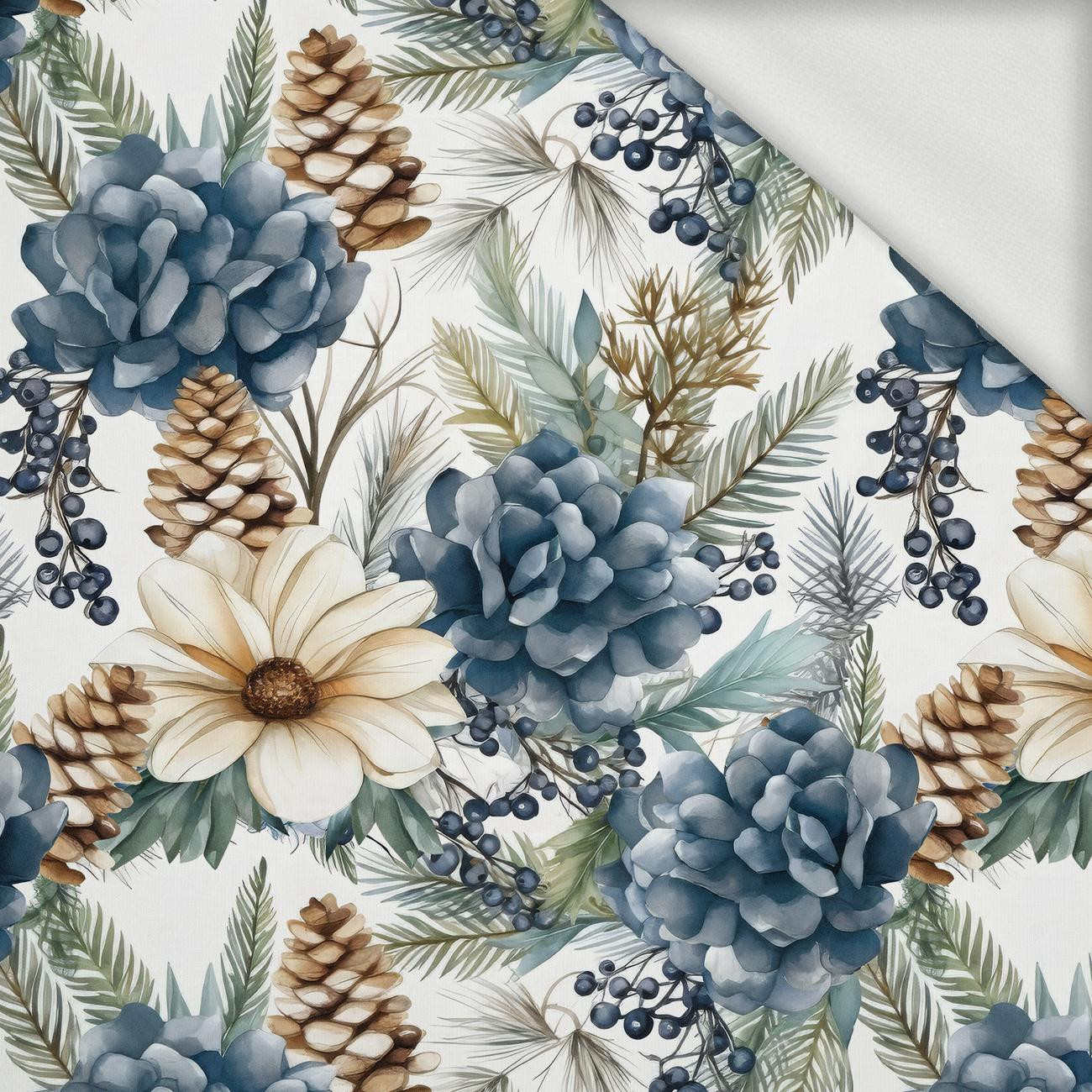 WINTER FLOWERS WZ.10 - looped knit fabric