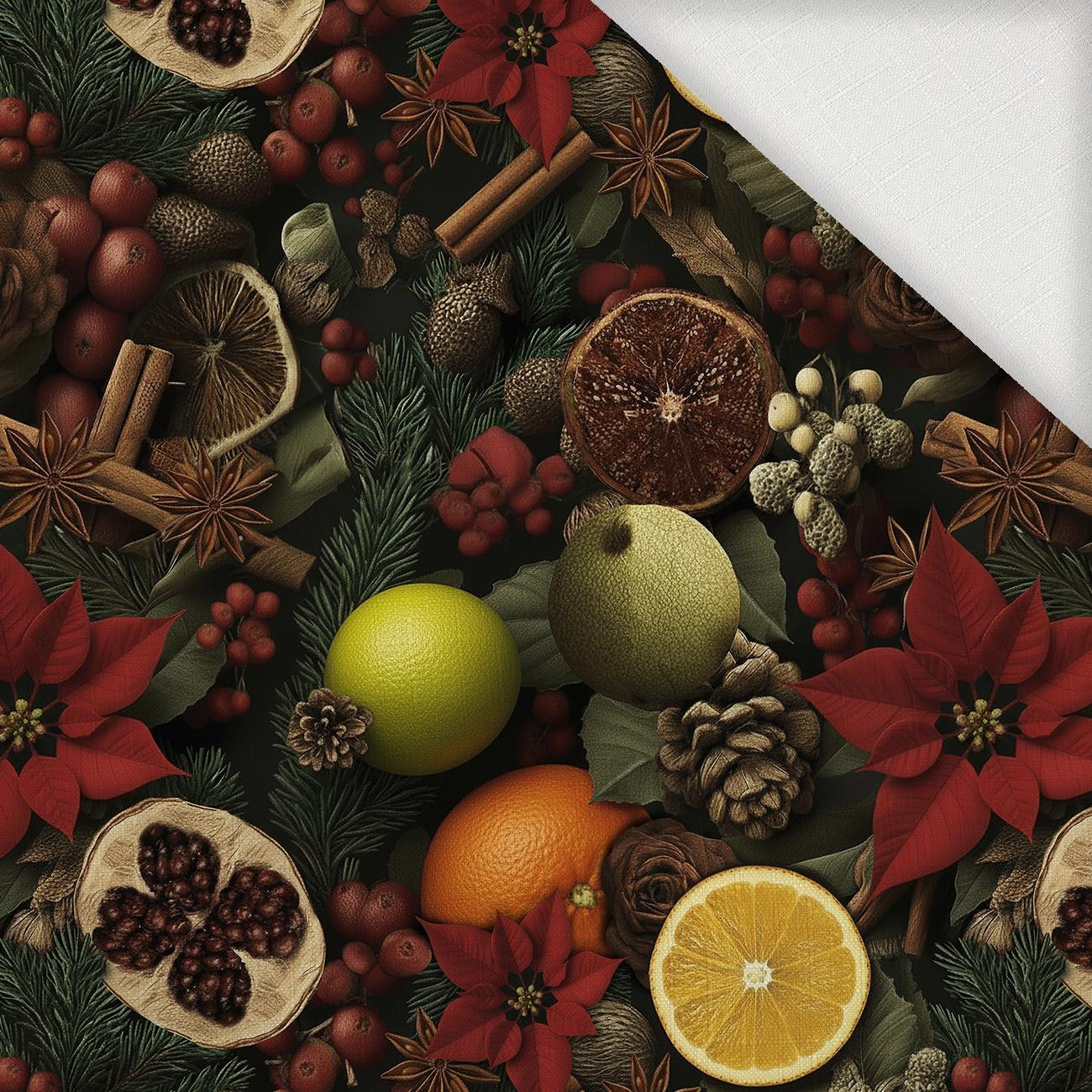 WINTER FLOWERS WZ.19 - Woven Fabric for tablecloths