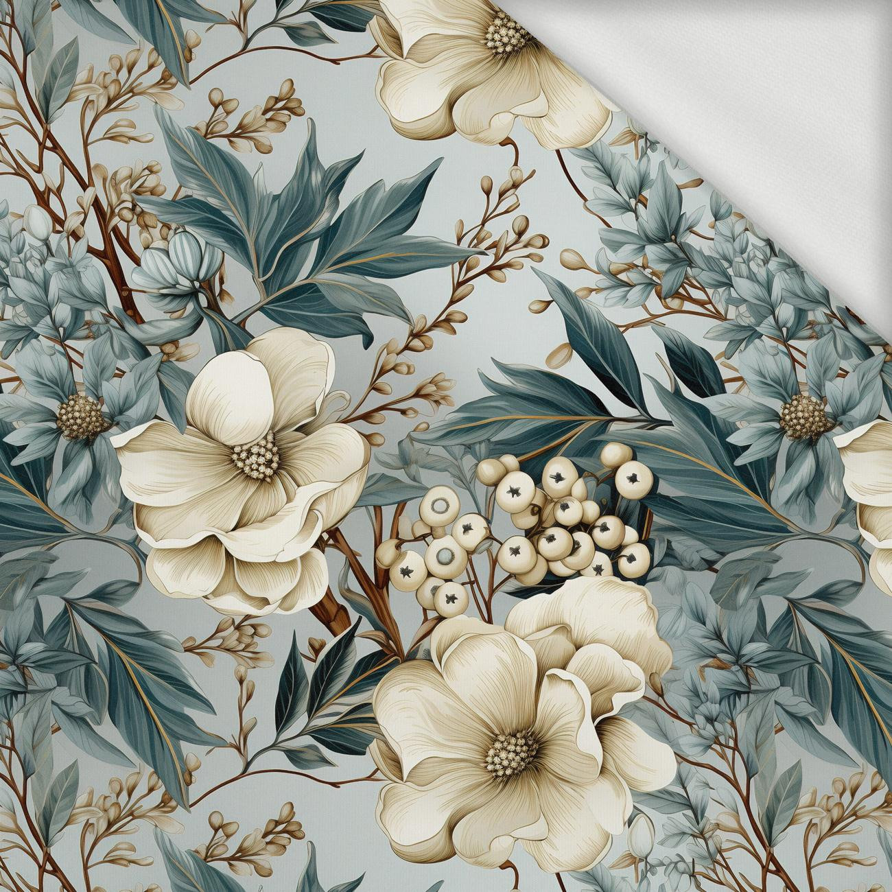 WINTER FLOWERS WZ.1 - looped knit fabric