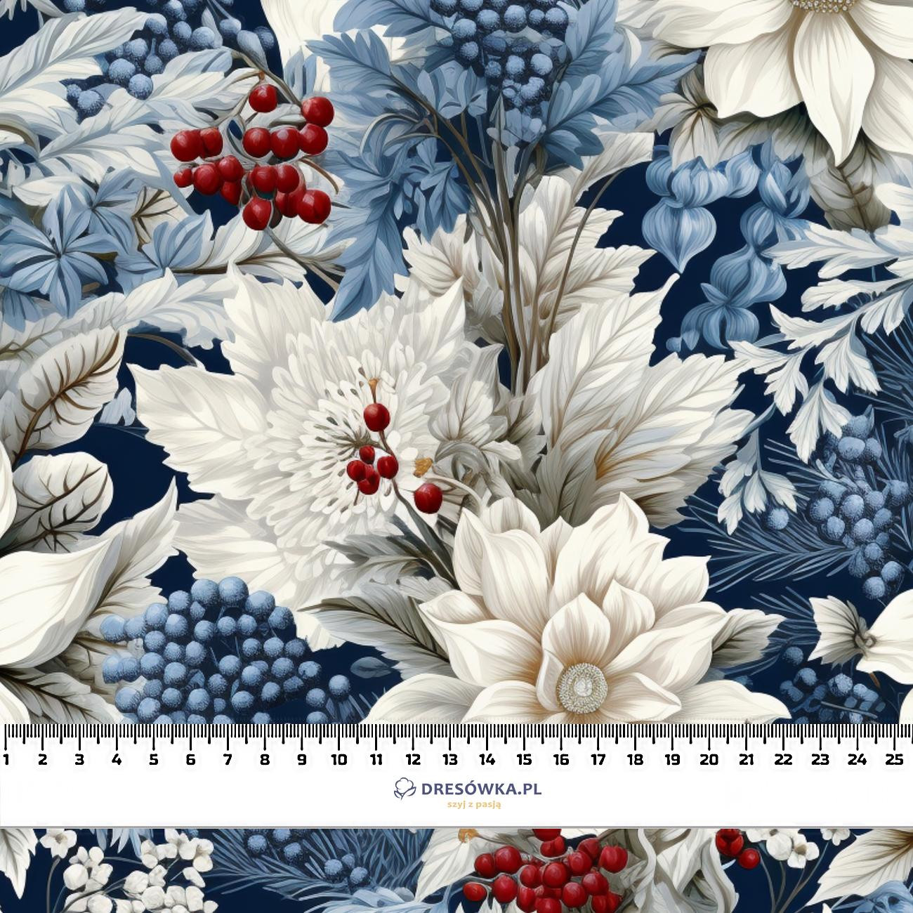 WINTER FLOWERS WZ.7 - brushed knitwear with elastane ITY