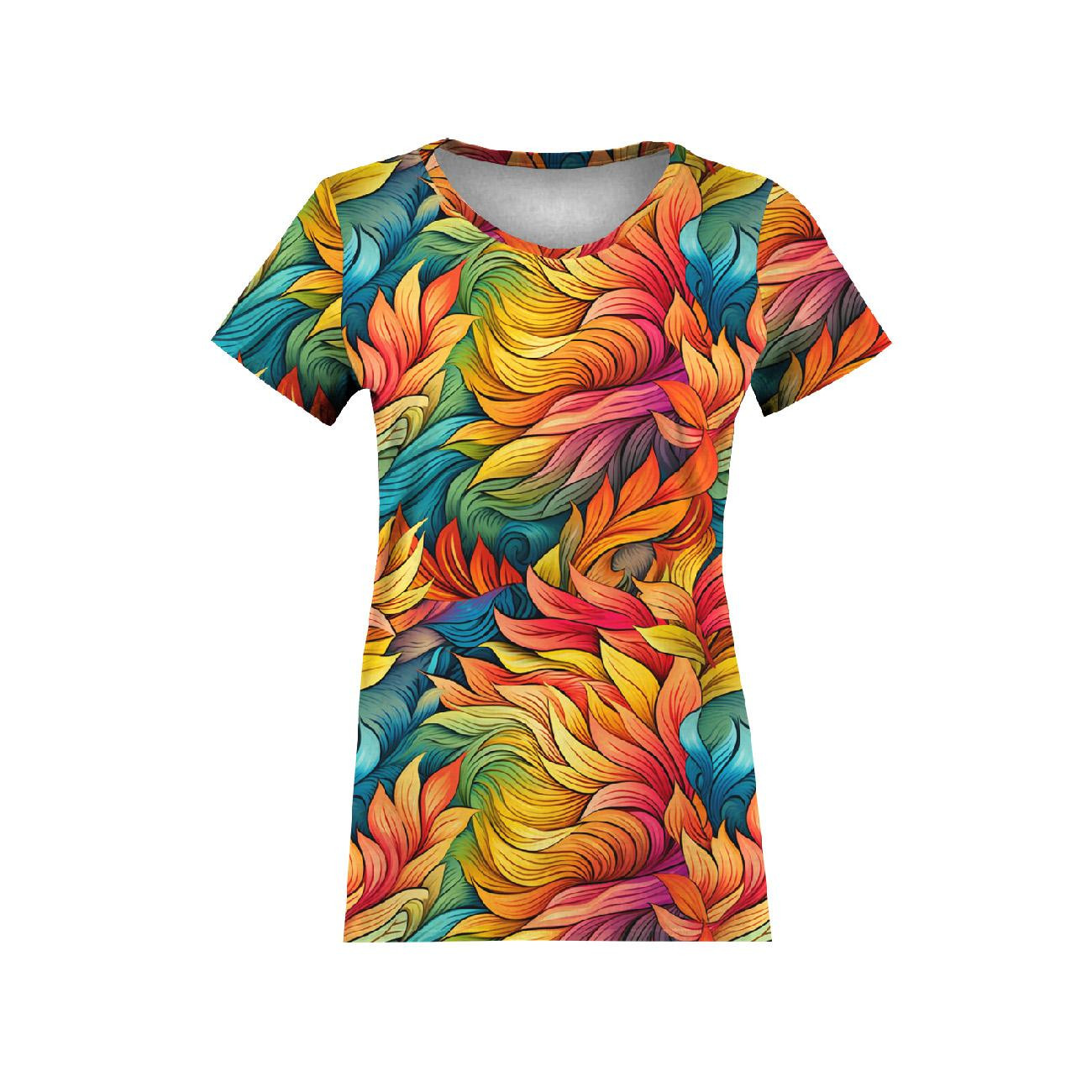 COLORFUL LEAVES pat. 4 - Linen 100%