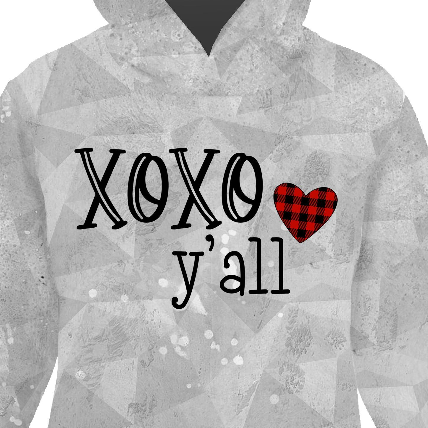 KID'S HOODIE (ALEX) - XO XO Y’ALL (BE MY VALENTINE) / ICE - sewing set