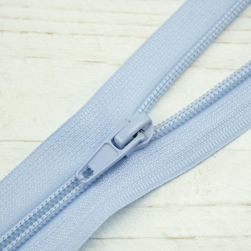 Coil zipper 60cm Open-end - baby blue
