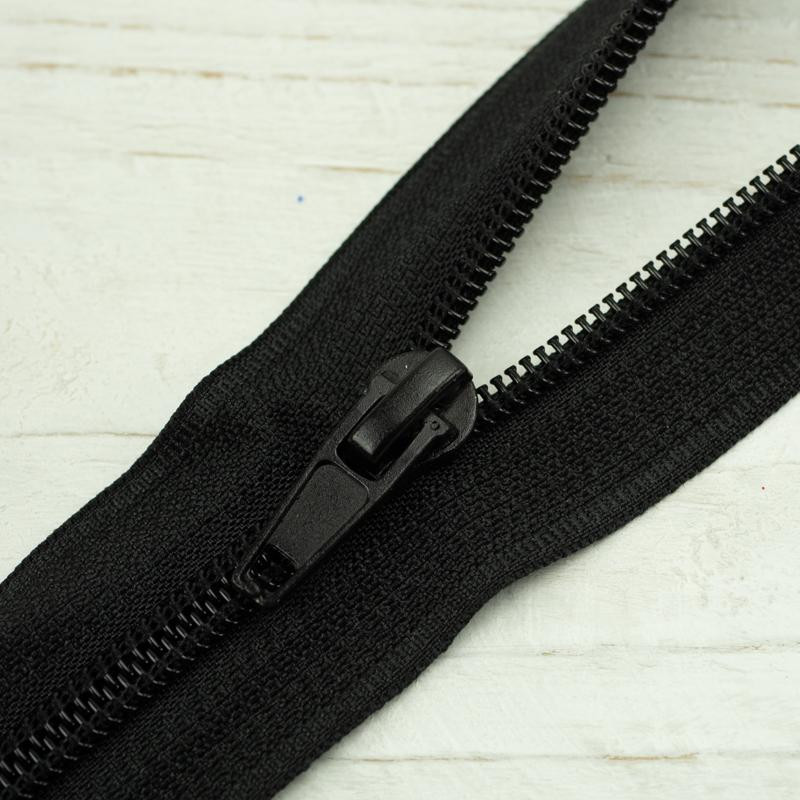 Coil zipper 60cm Open-end - black