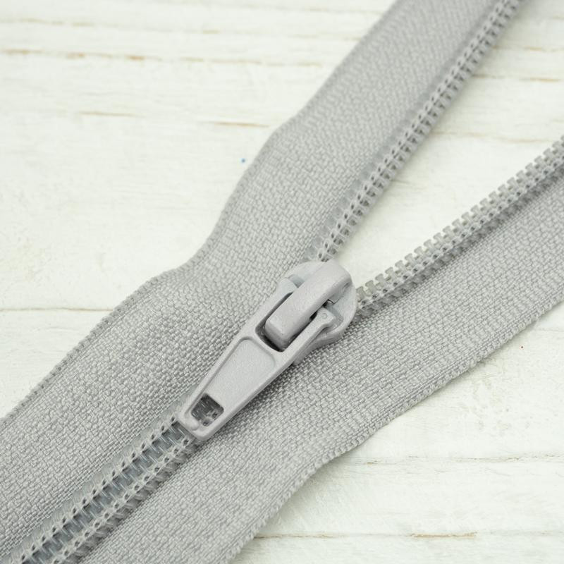 Coil zipper 50cm Open-end - light grey