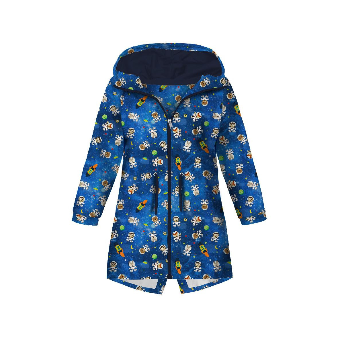 KIDS PARKA (ARIEL) - ANIMALS IN SPACE pat. 2 - softshell