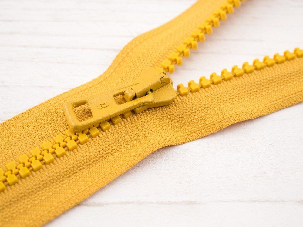 Plastic Zipper 5mm open-end 70cm -mustard B-14